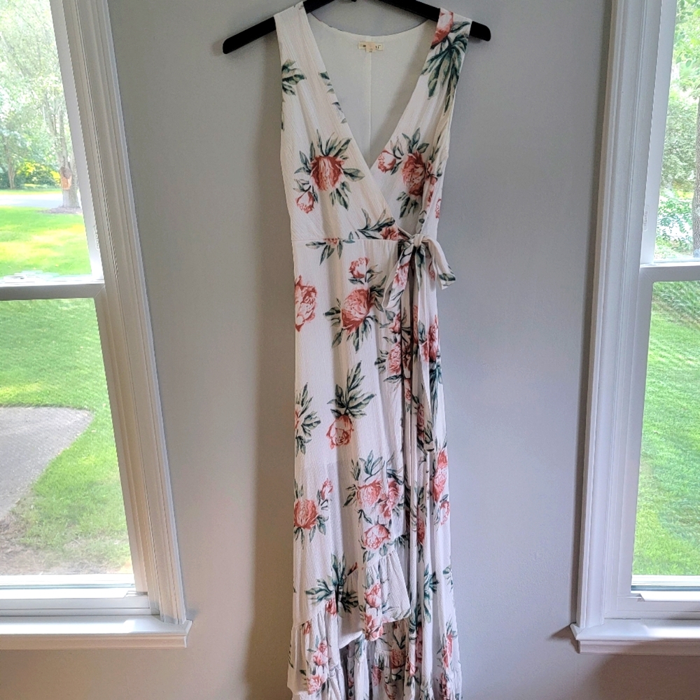 Floral High-low wrap dress